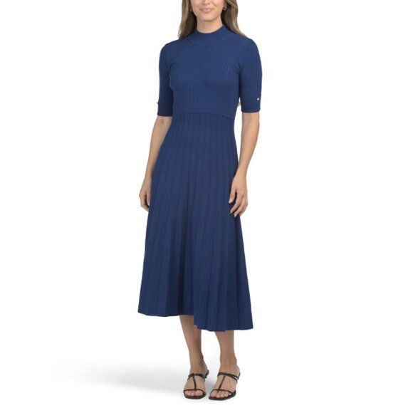 ELIE TAHARI Blue The Kamala Midi Dress - Picture 1 of 2